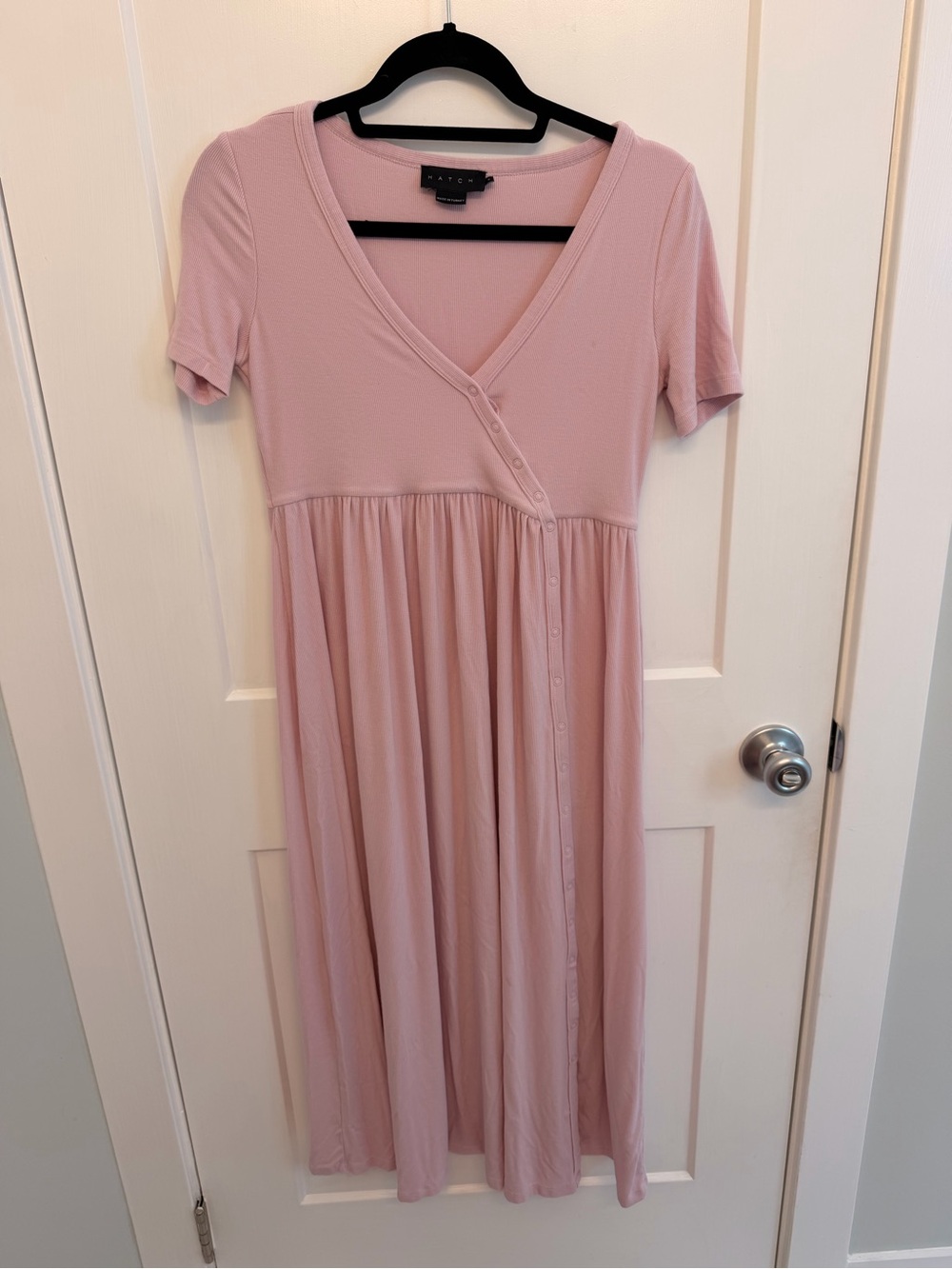 Hatch The Softest Rib Side Seam Nursing Maxi Dress in Orchid